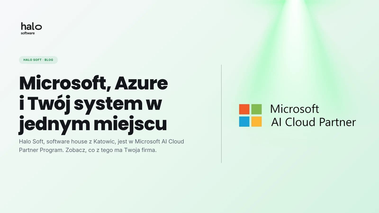 Halo Soft jest teraz Microsoft AI Cloud Partner. Co to znaczy dla firm w Polsce